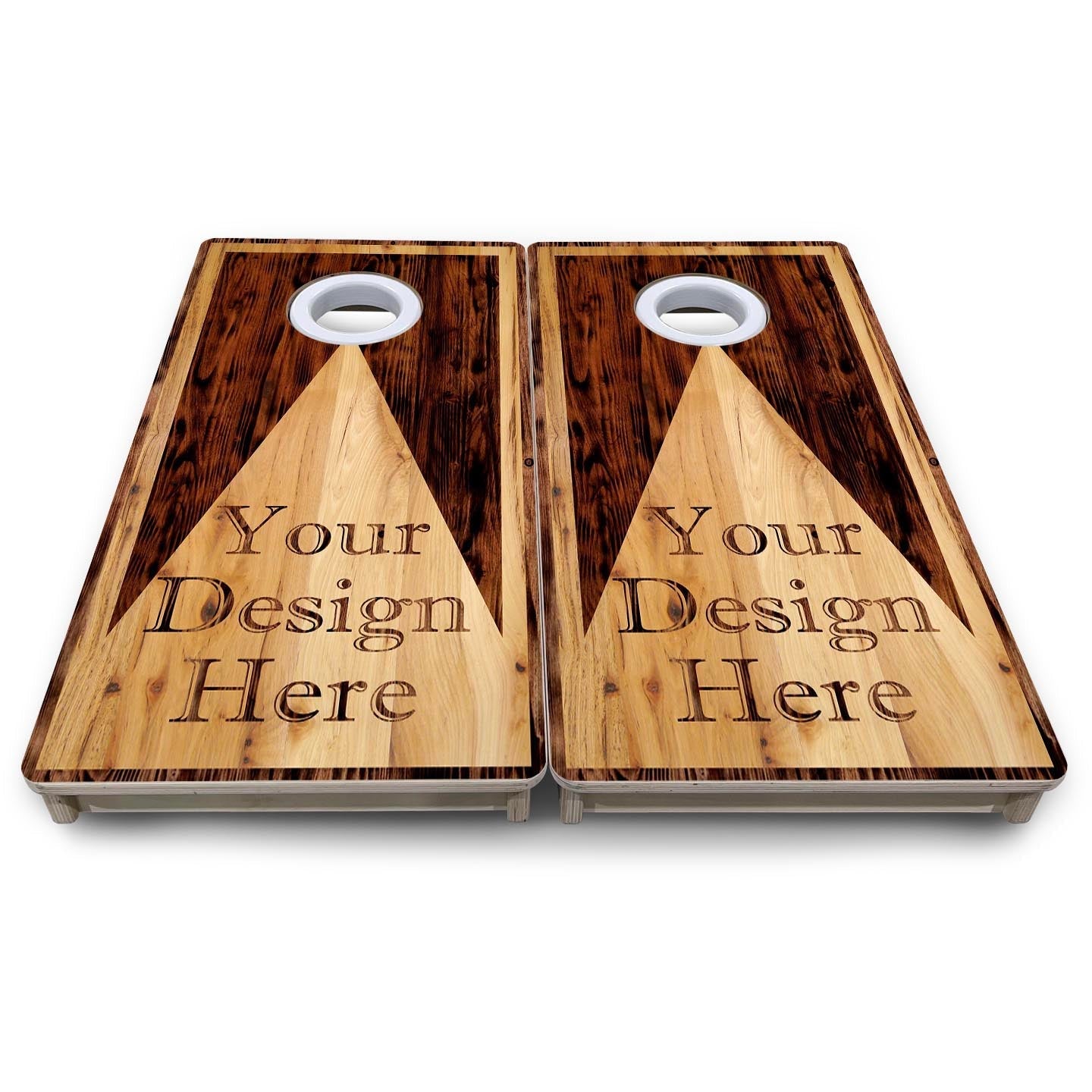 Custom Wooden Triangle - Mini or Vacation Size Cornhole Boards by Cornhole Solutions, custom cornhole board detail photo 10