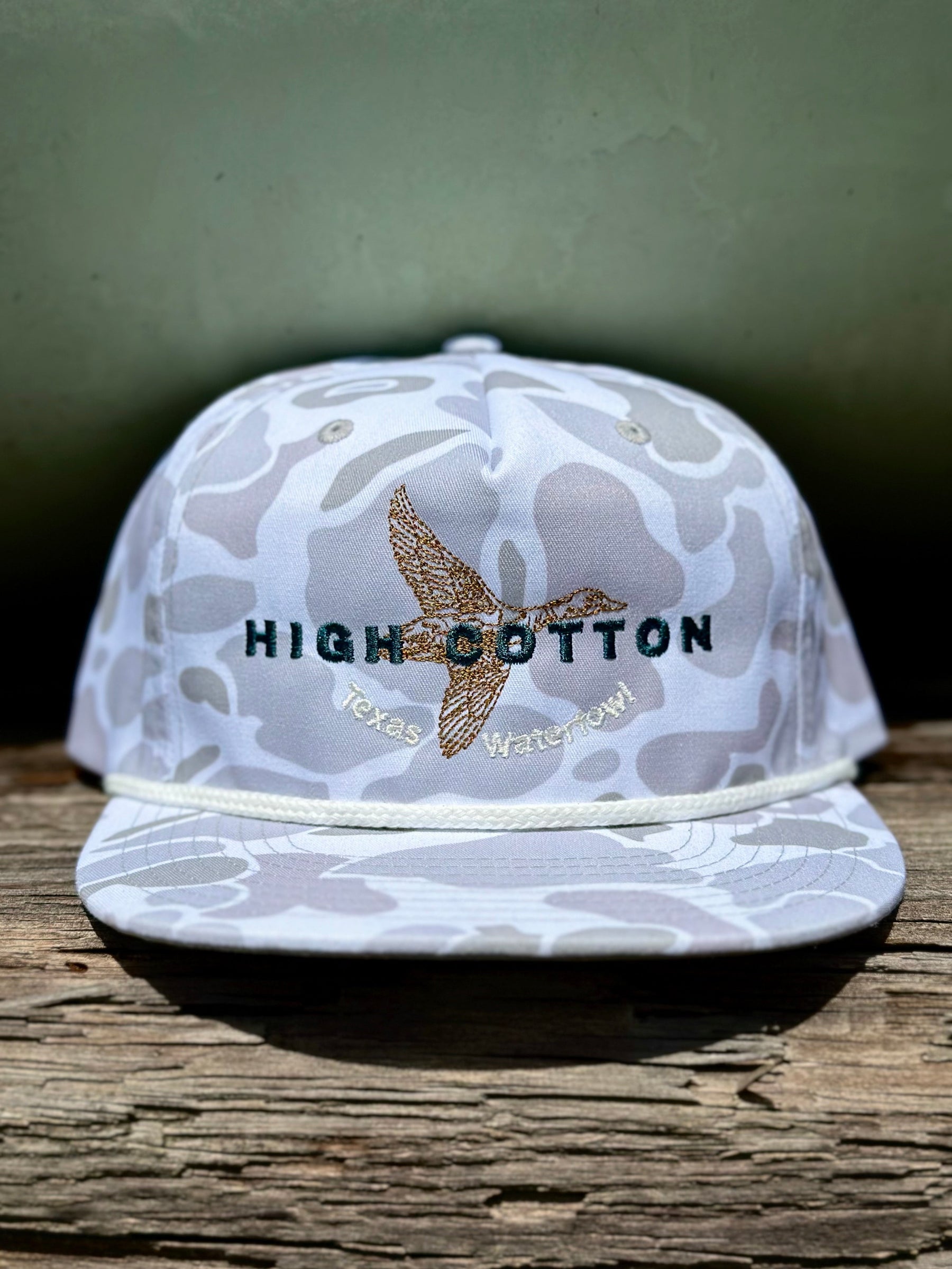 Old School Duck Camo Hat by High Cotton Hat Co in Texas