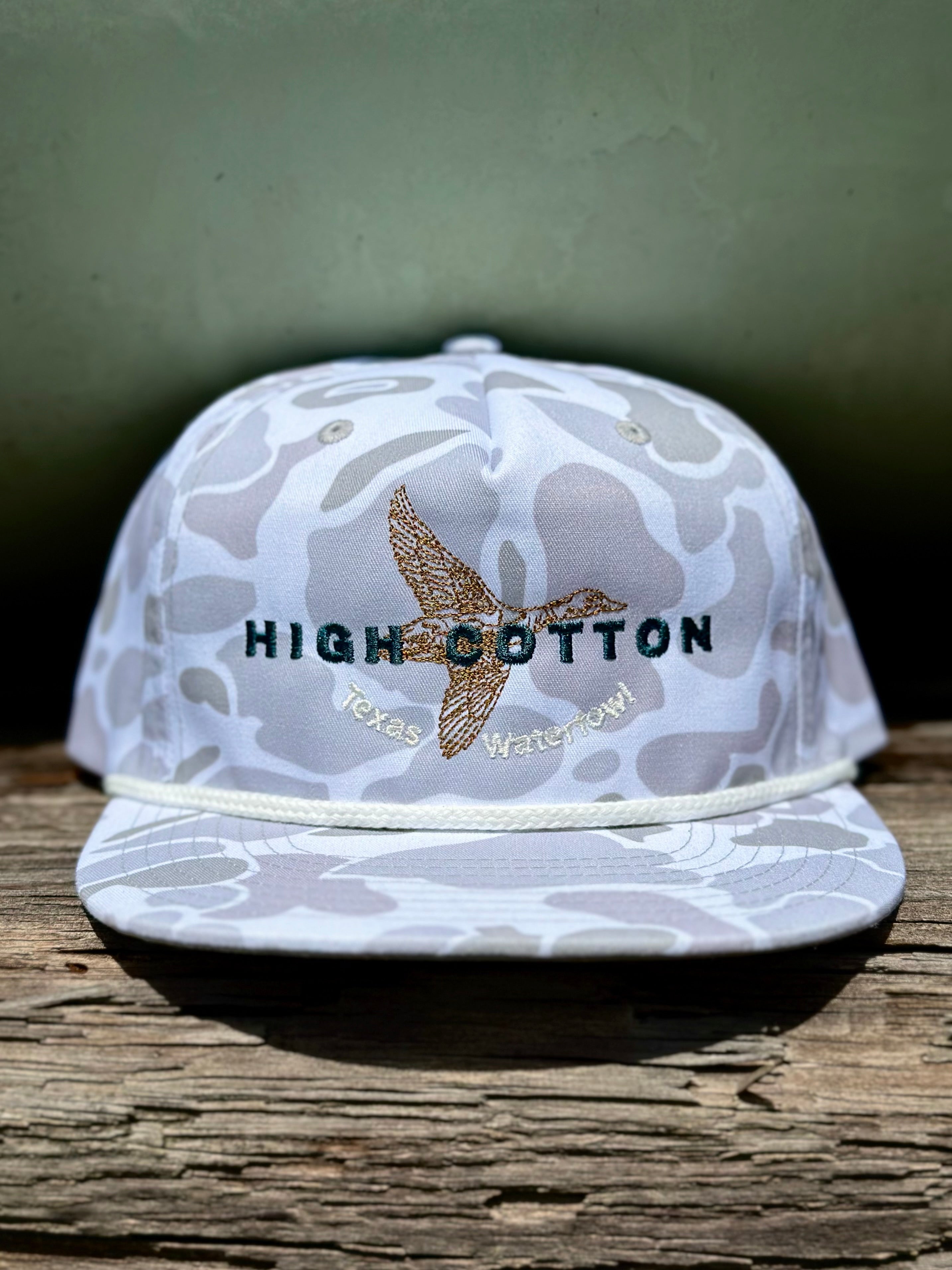 Old School Duck Camo Hat by High Cotton Hat Co in Texas