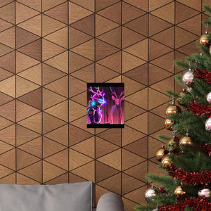 futuristic woman and deer Posters
