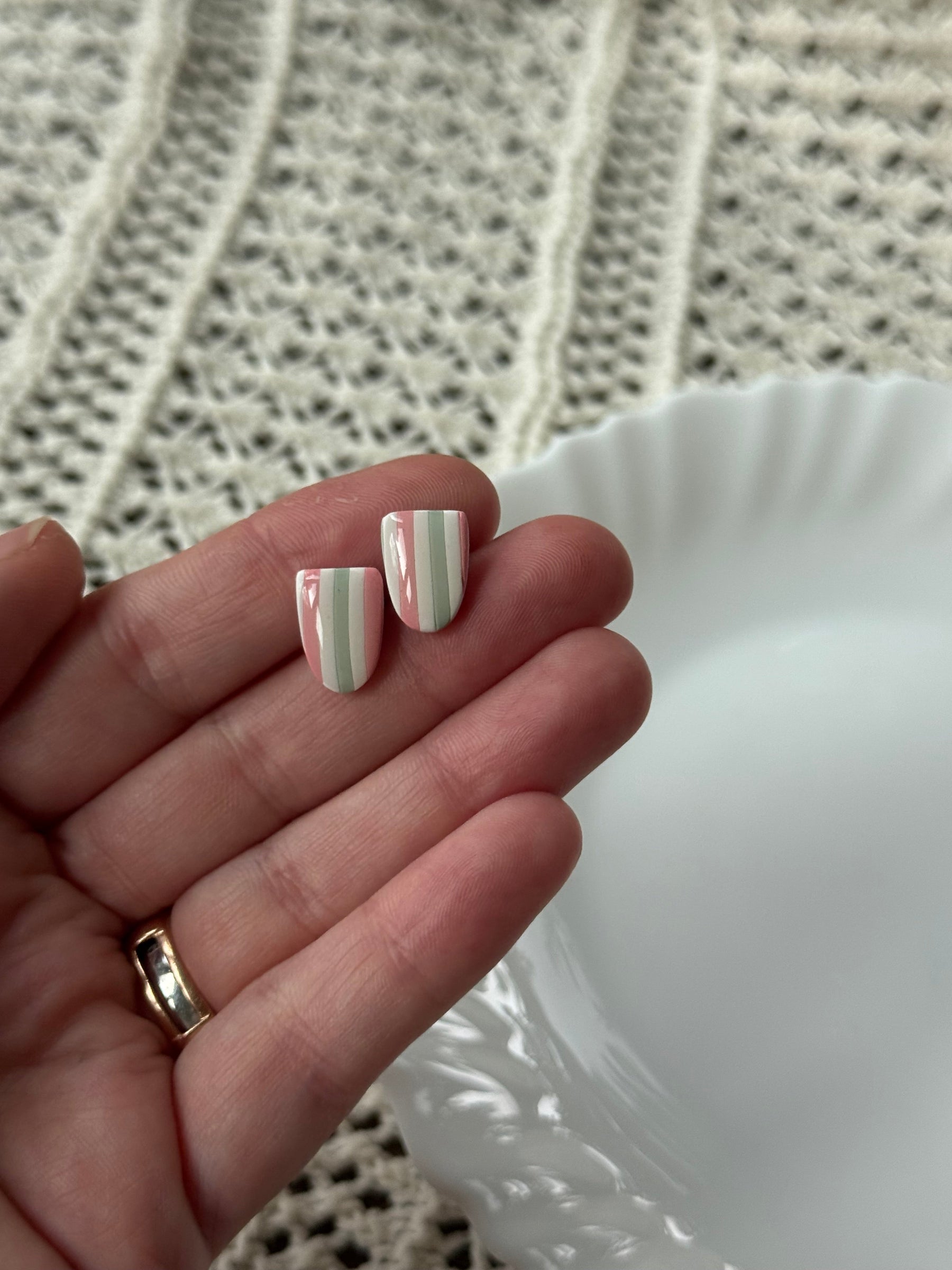 Candy Stripe Studs