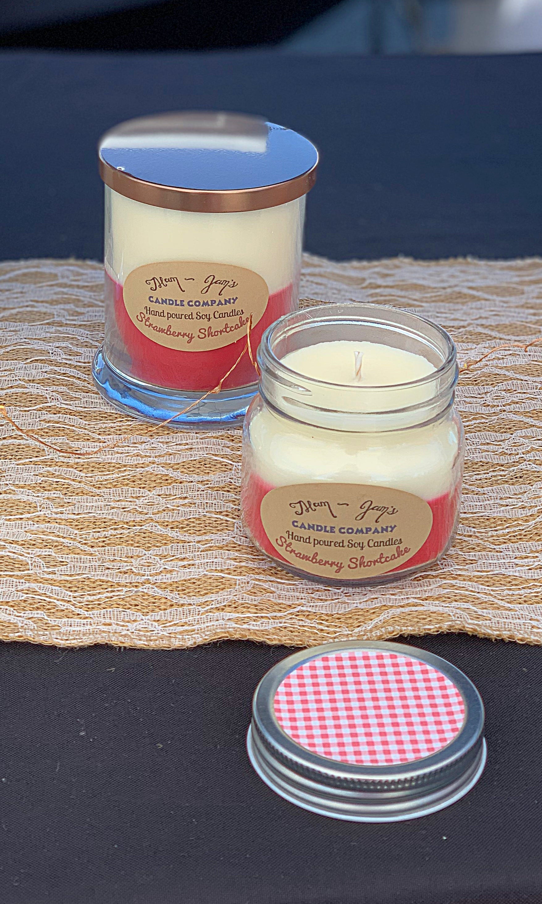 Strawberry Shortcake soy candle and wax melts by Mam Jam’s Candle Company, detail image 2