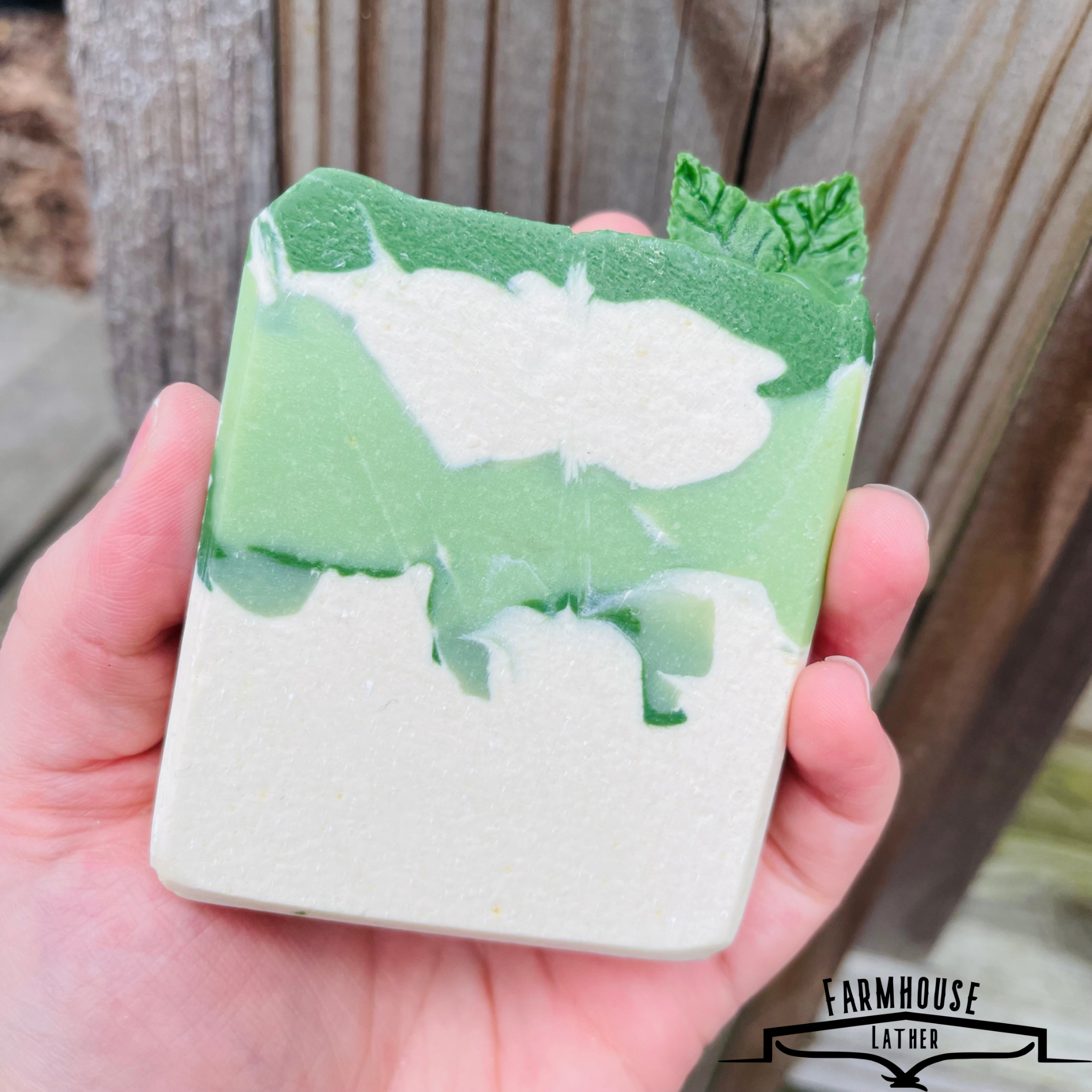 Farmhouse Lather Spearmint Goat Milk Soap image 2 for Southern handmade bath and body gifts