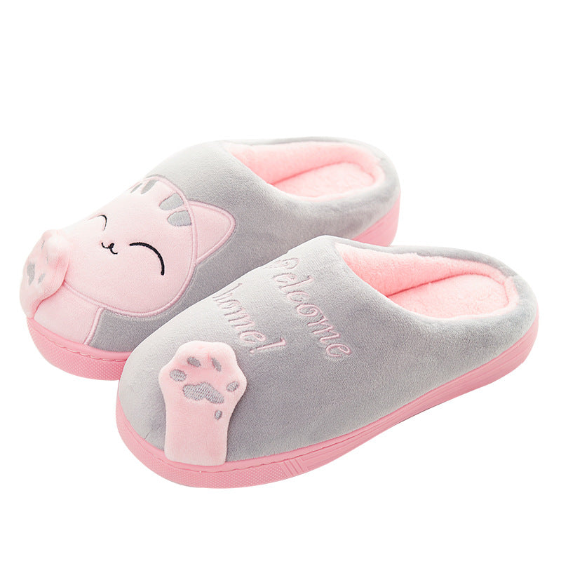 Cute Plush Cat Slippers for Winter Home Wear by The Mississippi Mermaid Mercantile - view 17