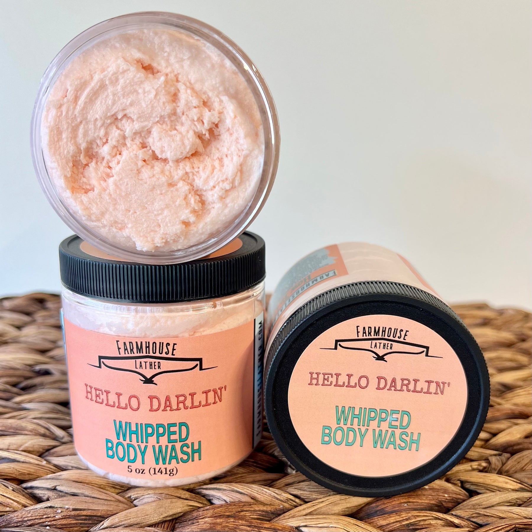 Farmhouse Lather Hello Darlin Whipped Body Wash image 2 for Southern handmade bath and body gifts