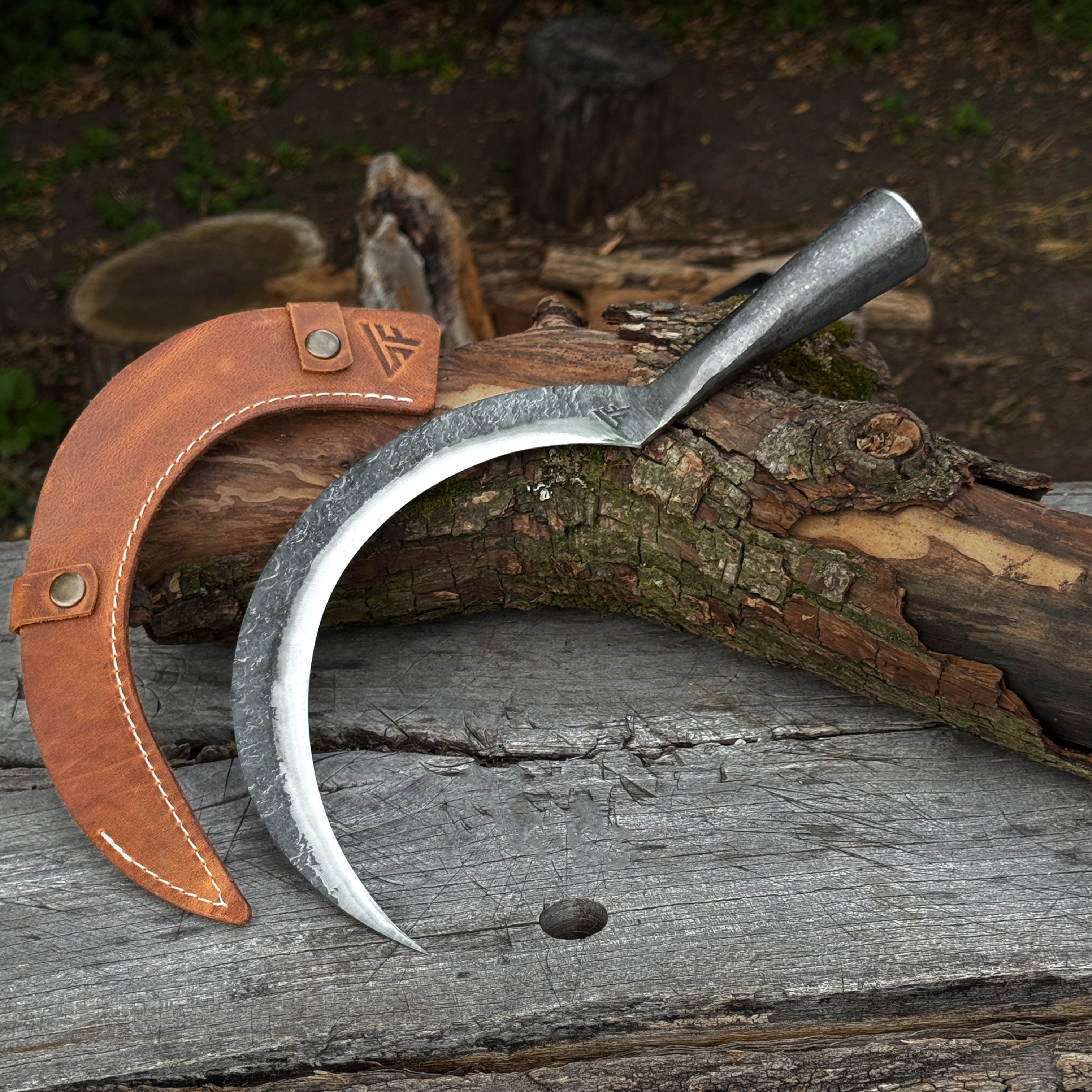 Hand-Forged Large Sickle, ⌀19 cm (7.5 inches)