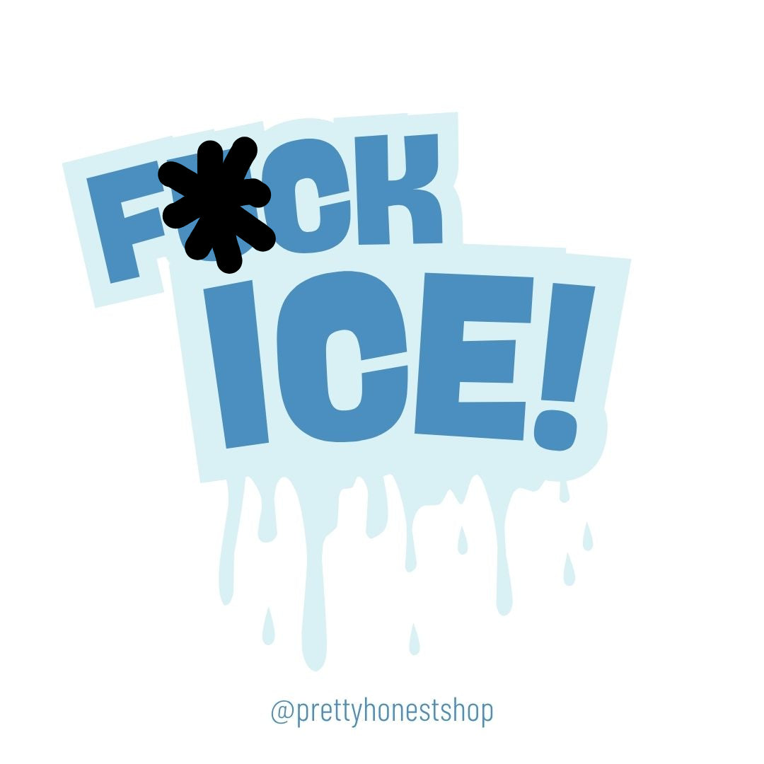 Fuck ICE Candle Stickers by Pretty Honest Candles