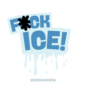 Fuck ICE Candle Stickers by Pretty Honest Candles