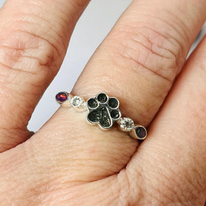 Paw Print Memorial Ring by Cotton Street Art Company, handmade jewelry detail photo 6
