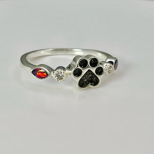 Paw Print Memorial Ring by Cotton Street Art Company, handmade jewelry detail photo 4