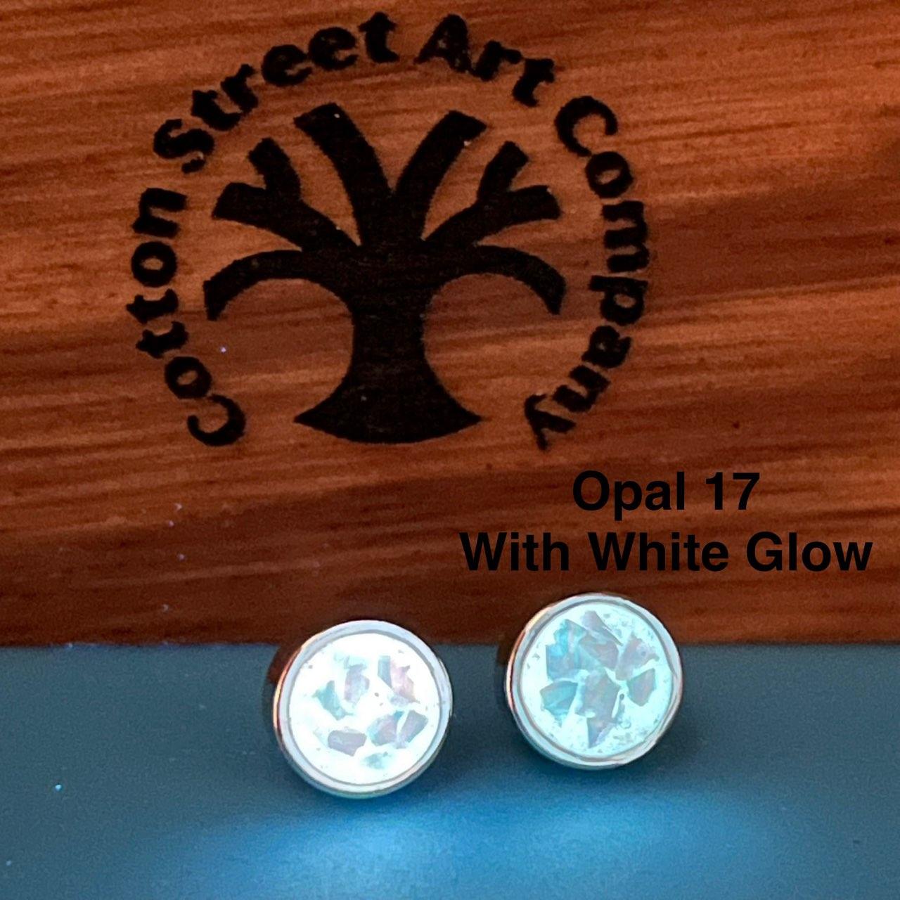 Custom Sterling Silver Stud Memorial Earrings by Cotton Street Art Company, handmade jewelry detail photo 8