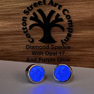 Custom Sterling Silver Stud Memorial Earrings by Cotton Street Art Company, handmade jewelry detail photo 11