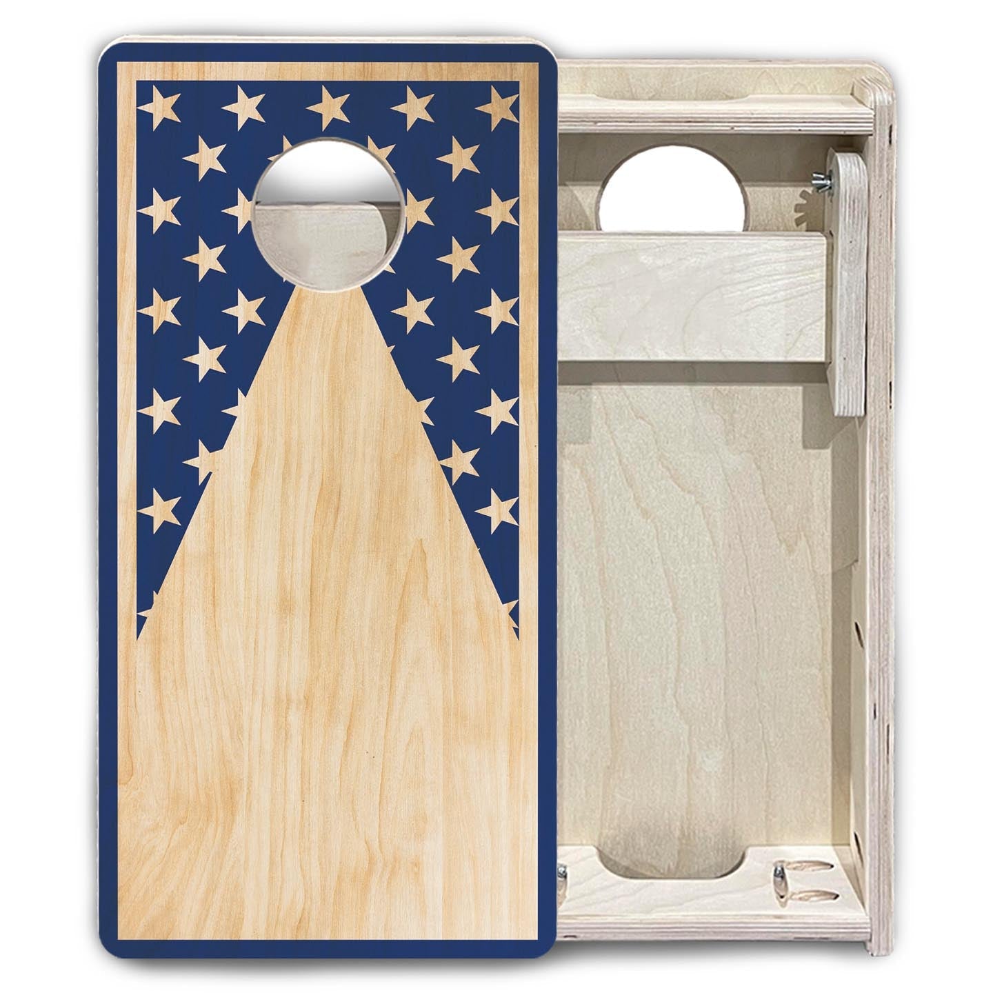 Stars & Stripes Keyhole - Mini or Vacation Size Cornhole Boards by Cornhole Solutions, custom cornhole board detail photo 5