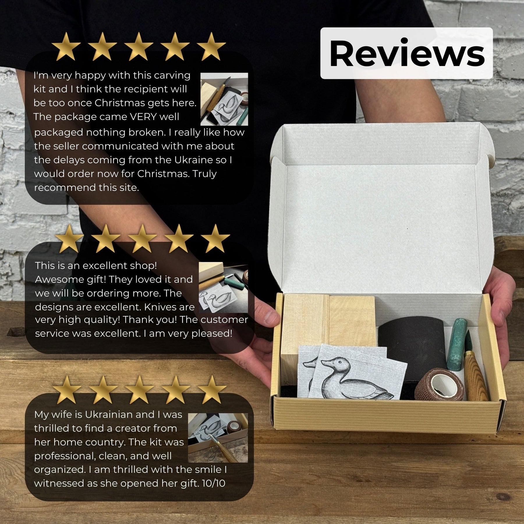 Duck Carving Kit - Complete Starter Whittling Kit for Beginners, Adults, Teens, and Kids detail view by Sharky Forged Steel