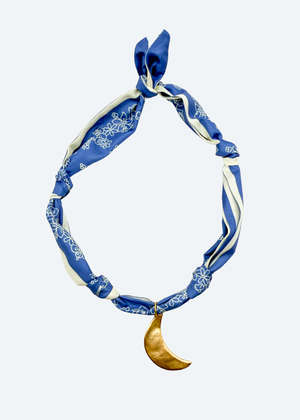 Custom Scarf and Charm Necklace detail view by London Crafted