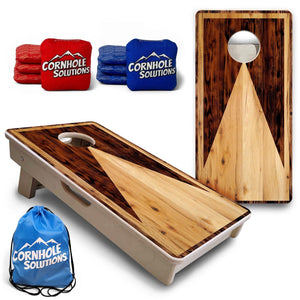 Wooden Triangle - Mini or Vacation Size Cornhole Boards by Cornhole Solutions, custom cornhole board main product photo