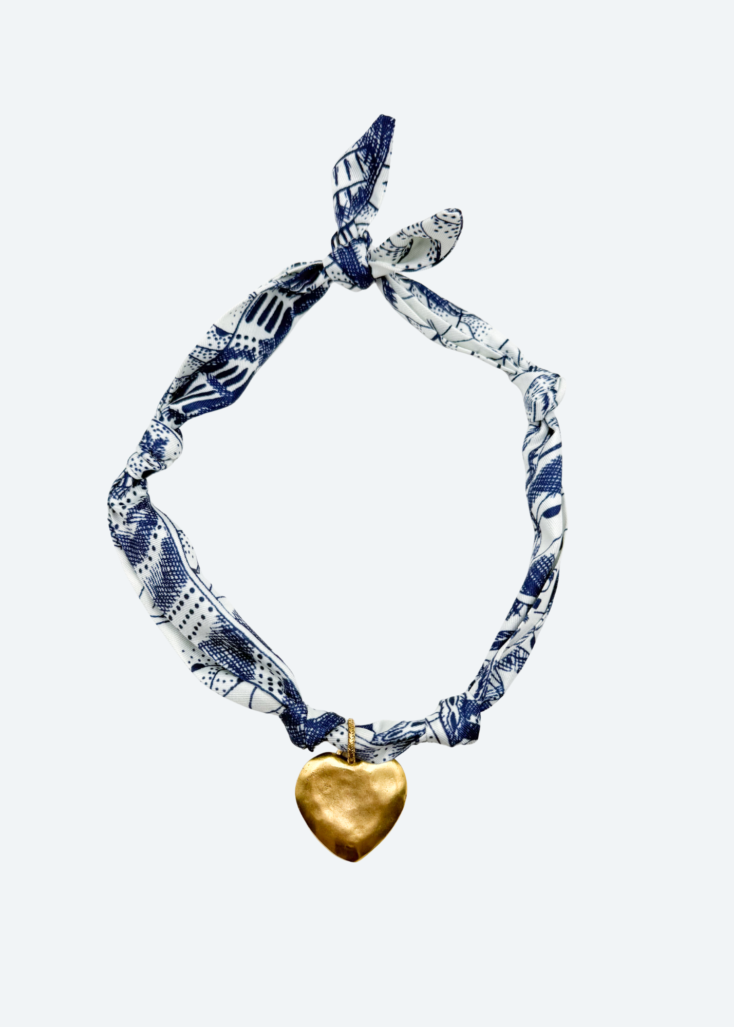 Custom Scarf and Charm Necklace detail view by London Crafted
