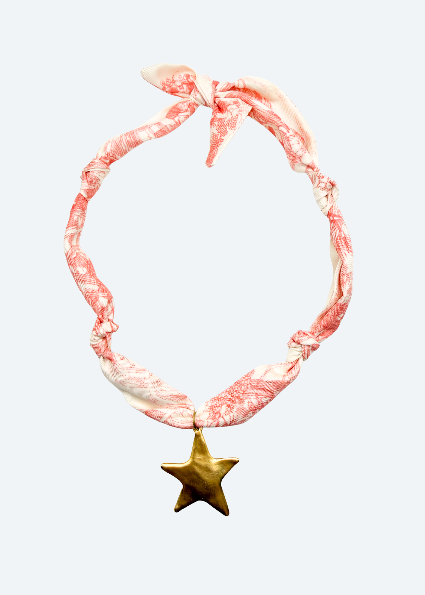 Custom Scarf and Charm Necklace detail view by London Crafted