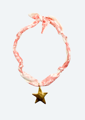 Custom Scarf and Charm Necklace detail view by London Crafted