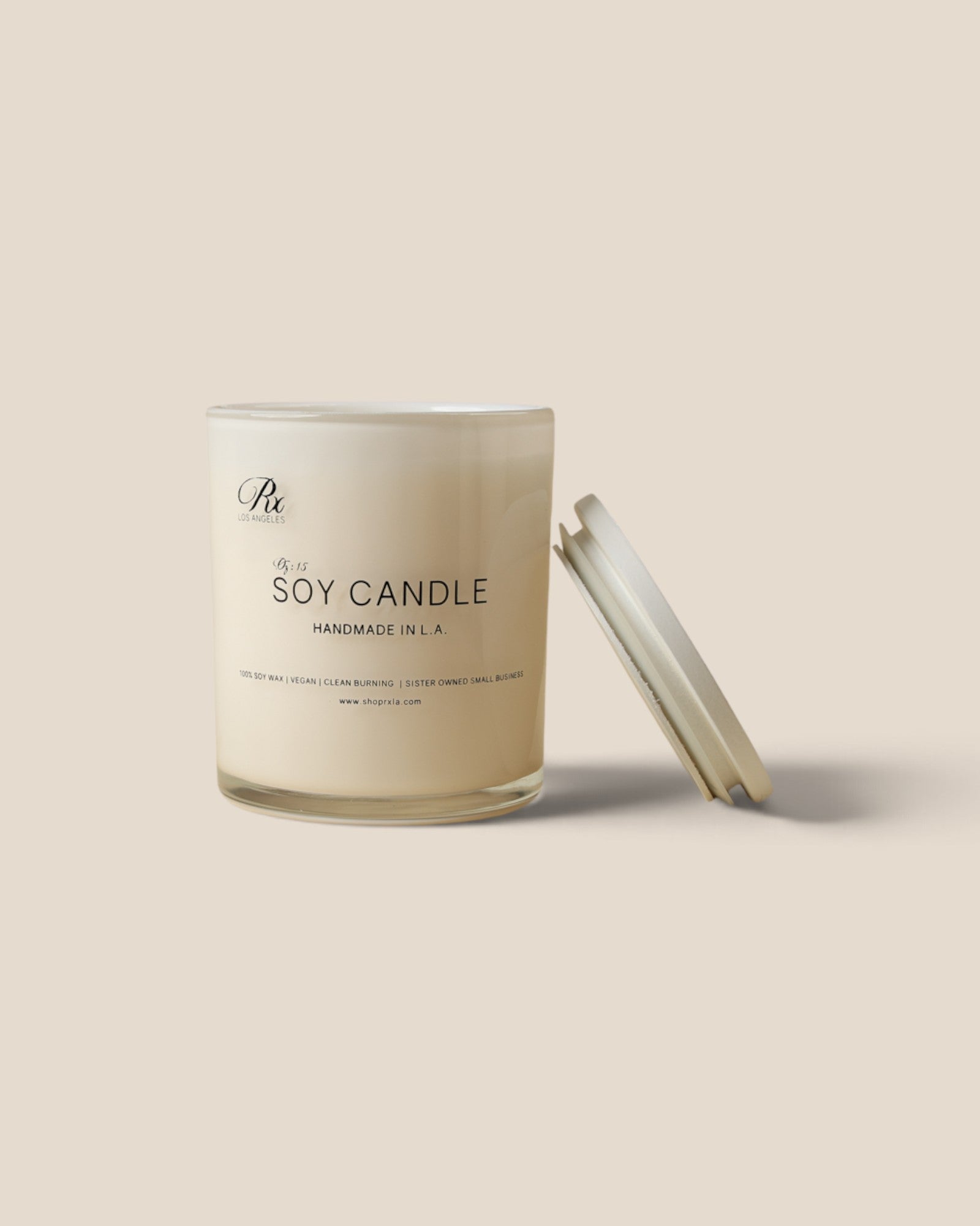 Santal Soy Wax Candle by RXLA, product photo 2 of 5