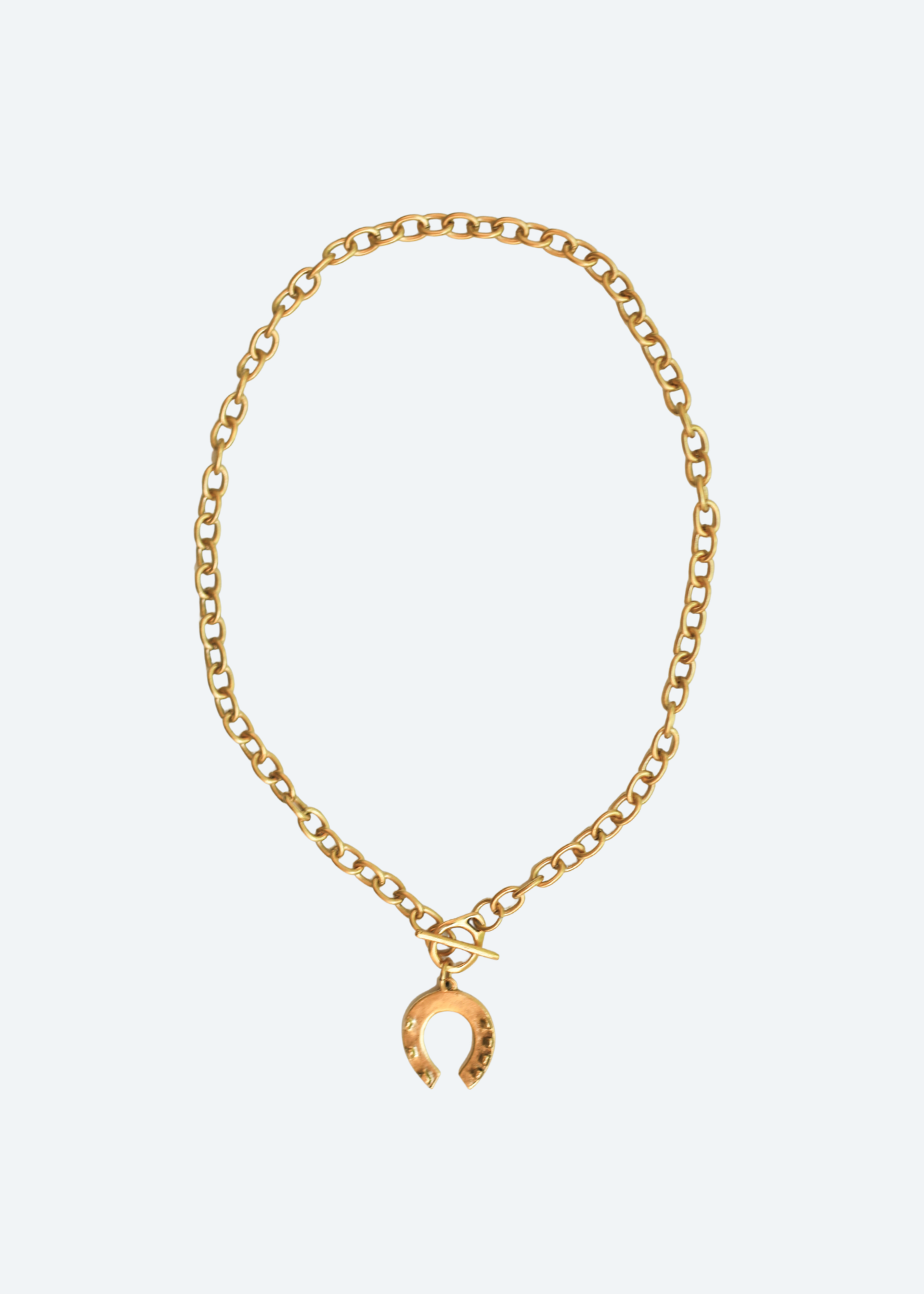 The Heritage Antiqued Gold Charm Necklace by London Crafted