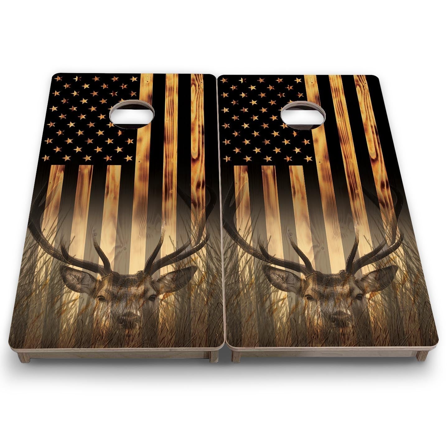 Hidden Deer Flag - Mini or Vacation Size Cornhole Boards by Cornhole Solutions, custom cornhole board detail photo 5