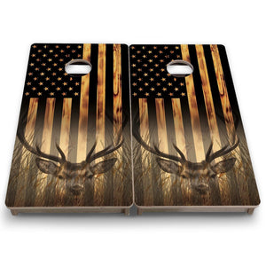 Hidden Deer Flag - Mini or Vacation Size Cornhole Boards by Cornhole Solutions, custom cornhole board detail photo 5