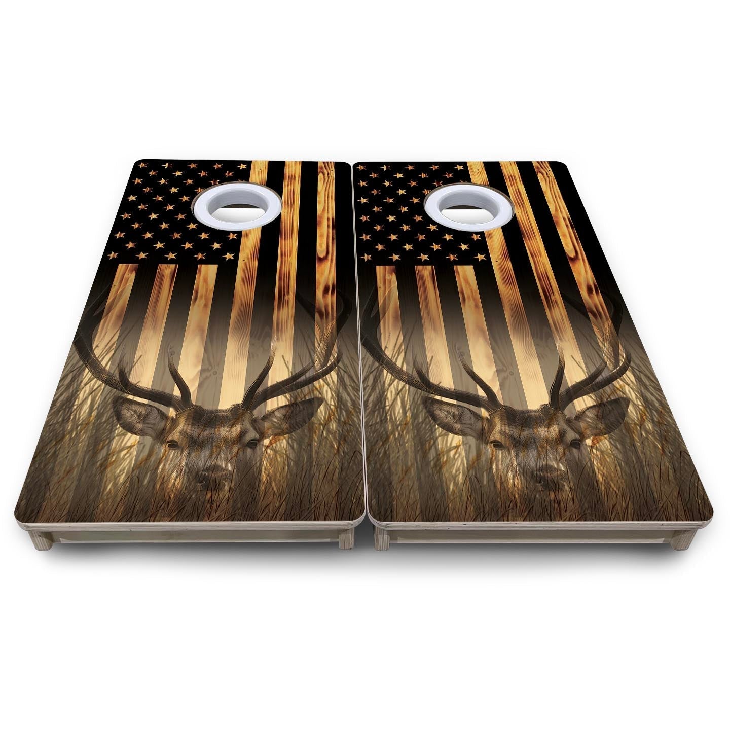 Hidden Deer Flag - Mini or Vacation Size Cornhole Boards by Cornhole Solutions, custom cornhole board detail photo 6