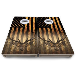 Hidden Deer Flag - Mini or Vacation Size Cornhole Boards by Cornhole Solutions, custom cornhole board detail photo 6