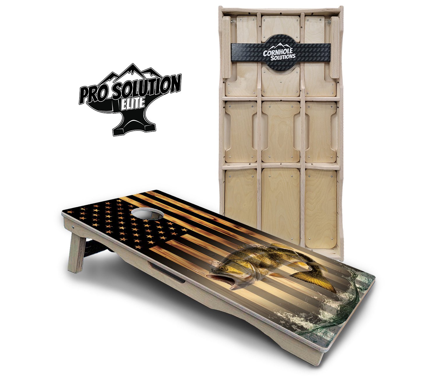 Hidden Deer & Fish Cornhole Boards - Pro Elite Series
