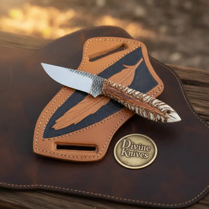 Studded Clip Point Hunter Knife by Divine Knives, product view 3