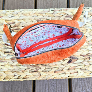 1970s Vintage Towel Crossbody Bum Bag, Retro Boho Fanny Pack, Handmade Terry Cloth Bag, Festival Crossbody Belt Bag, Upcycled Vintage Style by Maypop House Designs, natural
