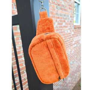 1970s Vintage Towel Crossbody Bum Bag, Retro Boho Fanny Pack, Handmade Terry Cloth Bag, Festival Crossbody Belt Bag, Upcycled Vintage Style by Maypop House Designs, natural