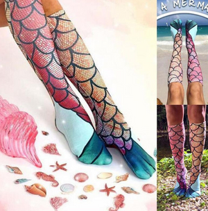 Mermaid Mid-Calf Socks (Pair) by The Mississippi Mermaid Mercantile - view 3