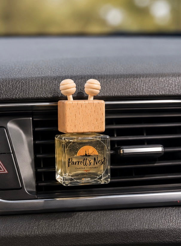 Oh My Gardenia Car Diffuser | Gardenia Vent Clip or Rearview Freshener by Parrott's Nest Candle Company, scented candle detail photo 2