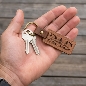 Personalized Wood Keychain by Poor Hog Customs, 3D printed gift detail photo 2