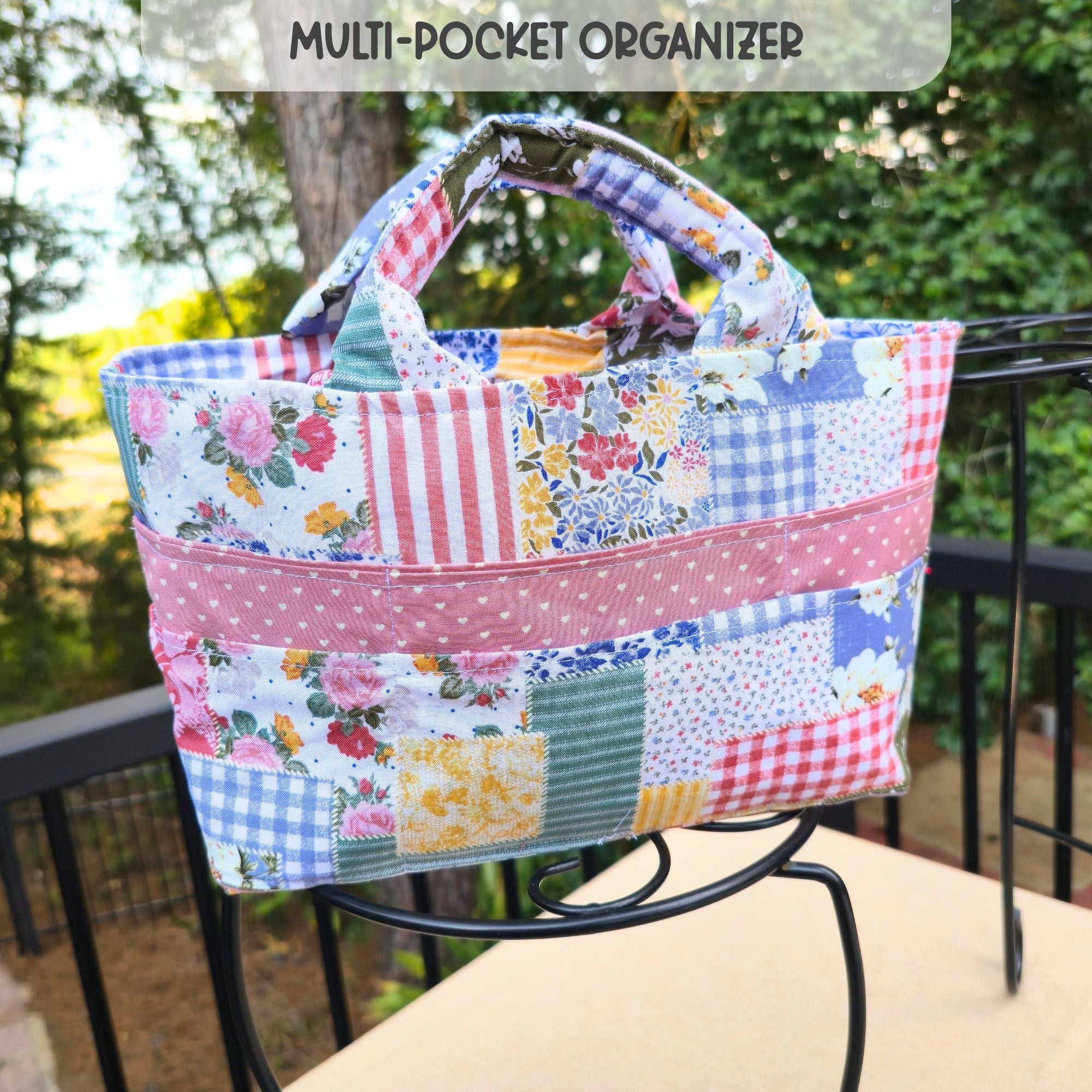 Bible tote bag with twenty organizer pockets by Maypop House Designs