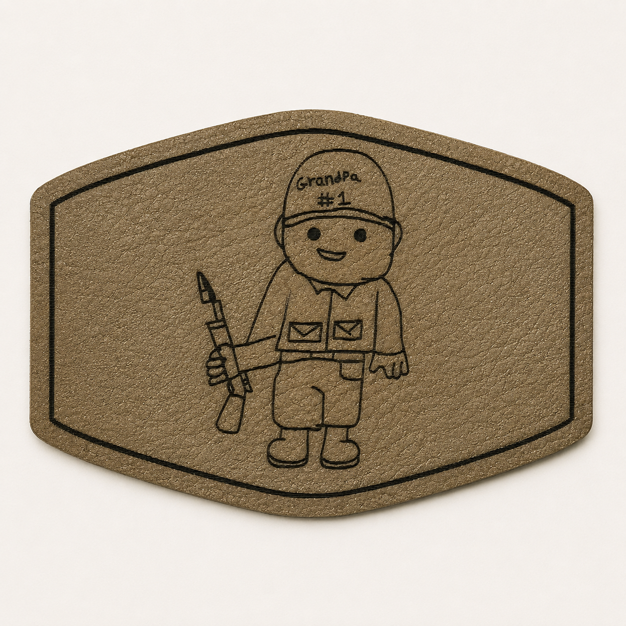 Kids Handwriting Hat Patch, Child Drawing Engraved Hat Gift by Poor Hog Customs, Southern lifestyle apparel detail photo 4