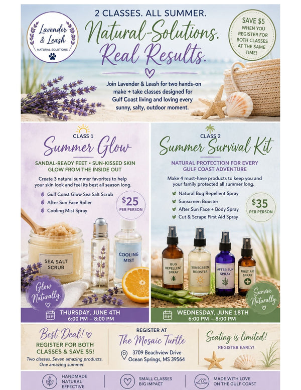 Lavender & Leash Summer Survival Kit - June 18 by The Mosaic Turtle, pet accessory main product photo
