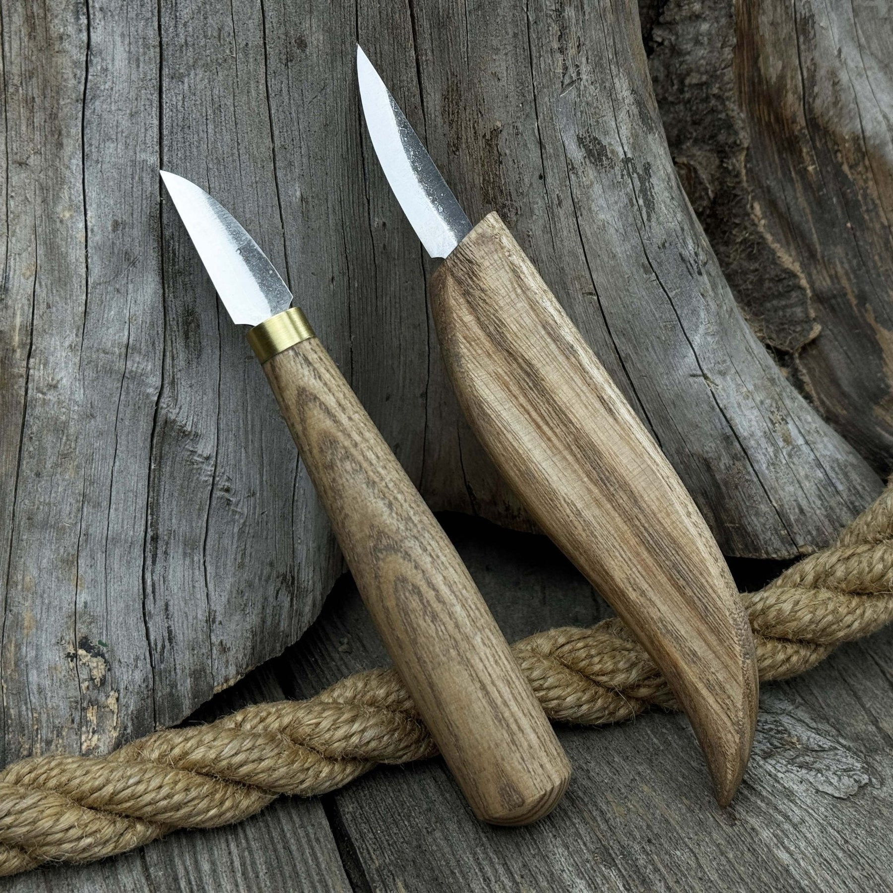 2-Piece Carving Knife Set for Fine Detail Work detail view by Sharky Forged Steel Tools