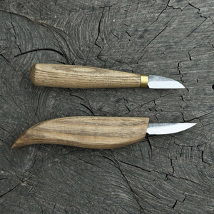 2-Piece Carving Knife Set for Fine Detail Work detail view by Sharky Forged Steel Tools