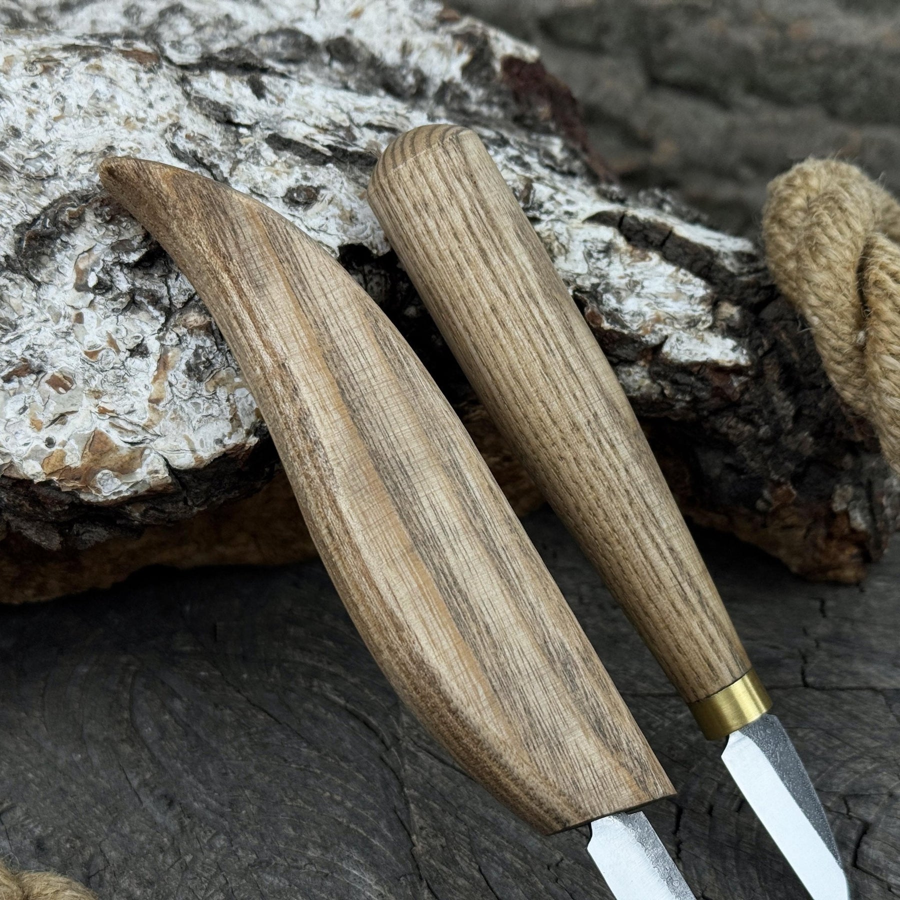 2-Piece Carving Knife Set for Fine Detail Work detail view by Sharky Forged Steel Tools