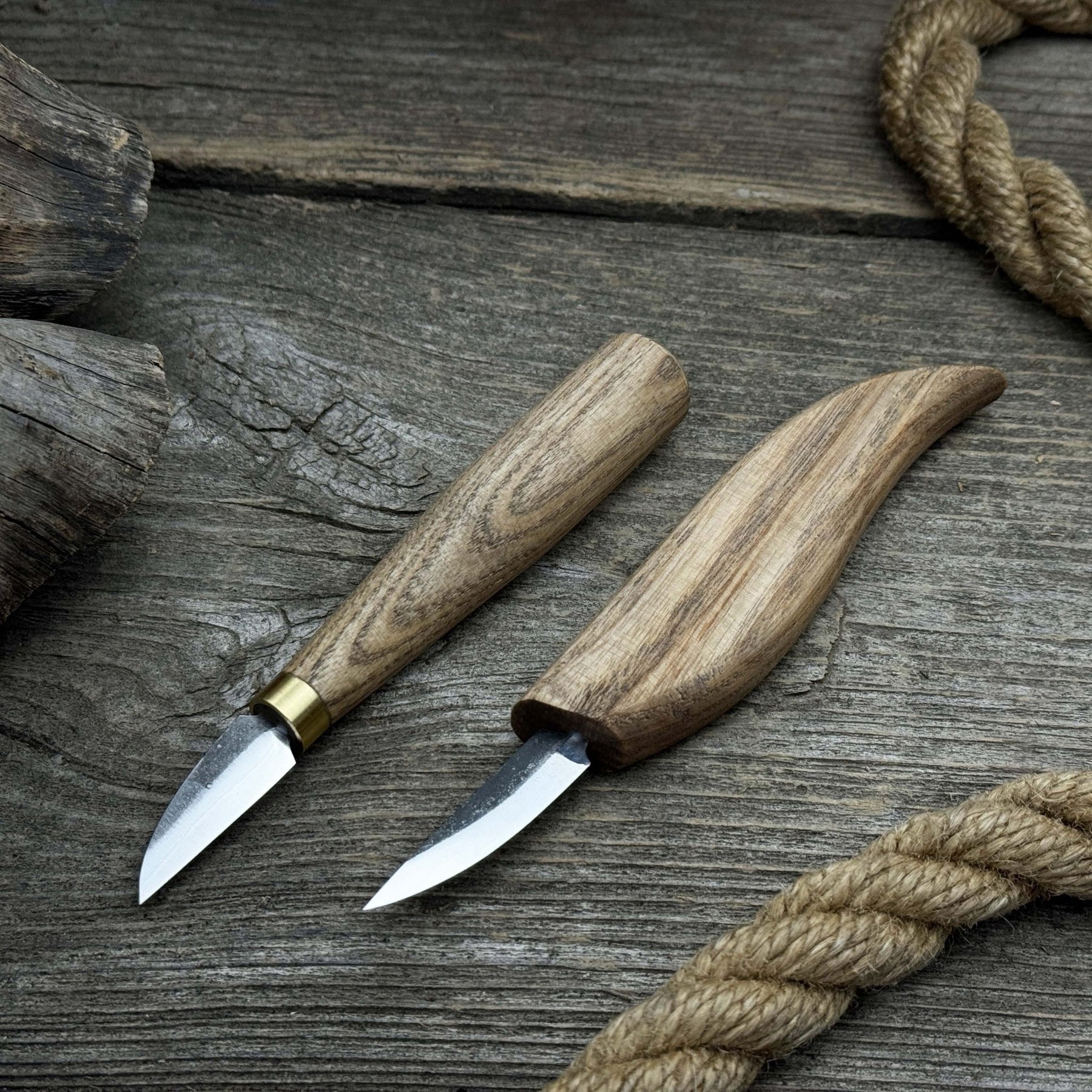 2-Piece Carving Knife Set for Fine Detail Work detail view by Sharky Forged Steel Tools