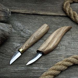 2-Piece Carving Knife Set for Fine Detail Work detail view by Sharky Forged Steel Tools