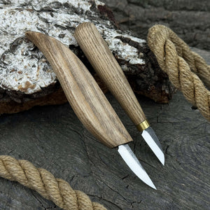 2-Piece Carving Knife Set for Fine Detail Work detail view by Sharky Forged Steel Tools