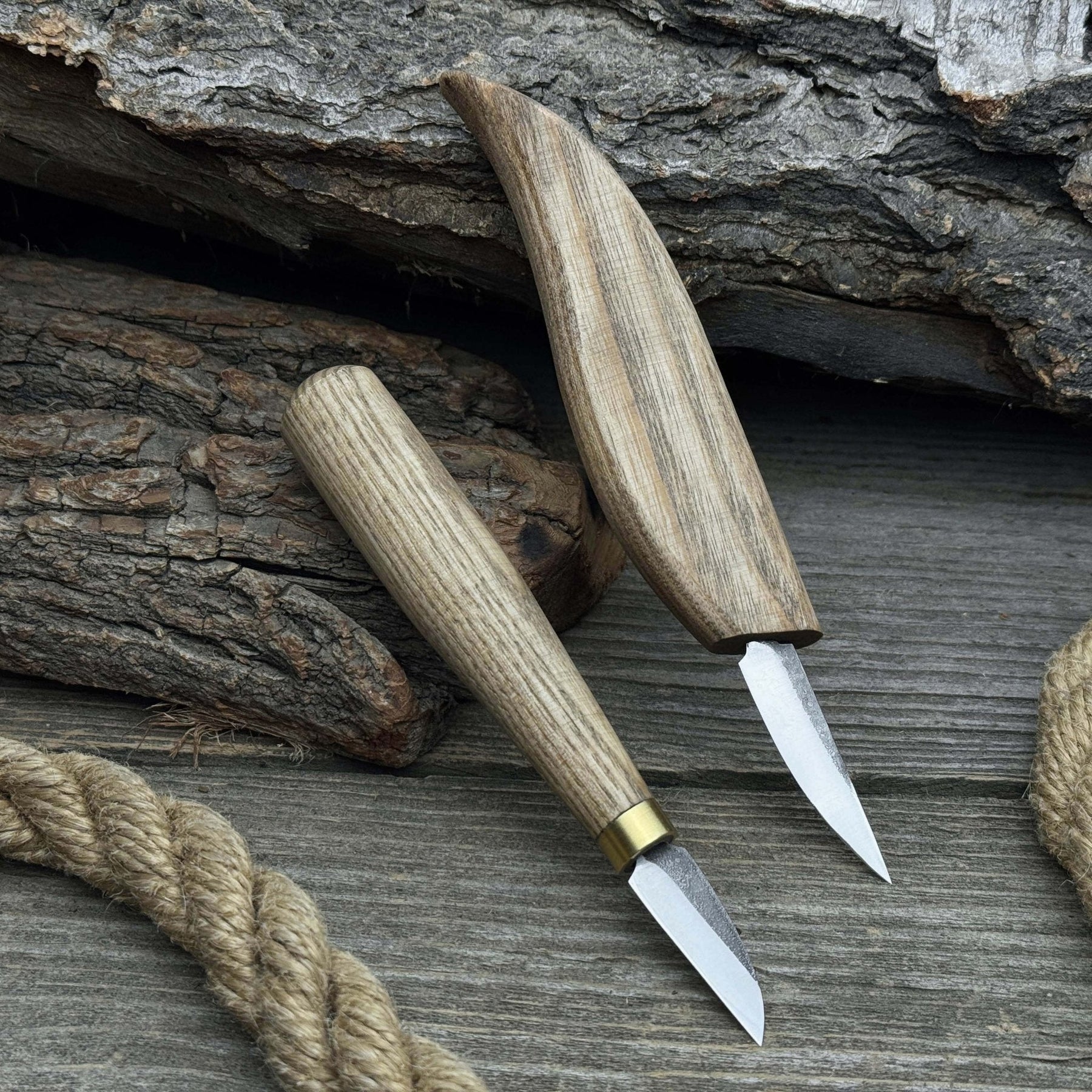 2-Piece Carving Knife Set for Fine Detail Work by Sharky Forged Steel Tools