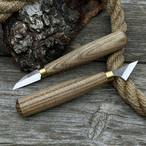 2-Piece Chip Carving Knife Set detail view by Sharky Forged Steel Tools