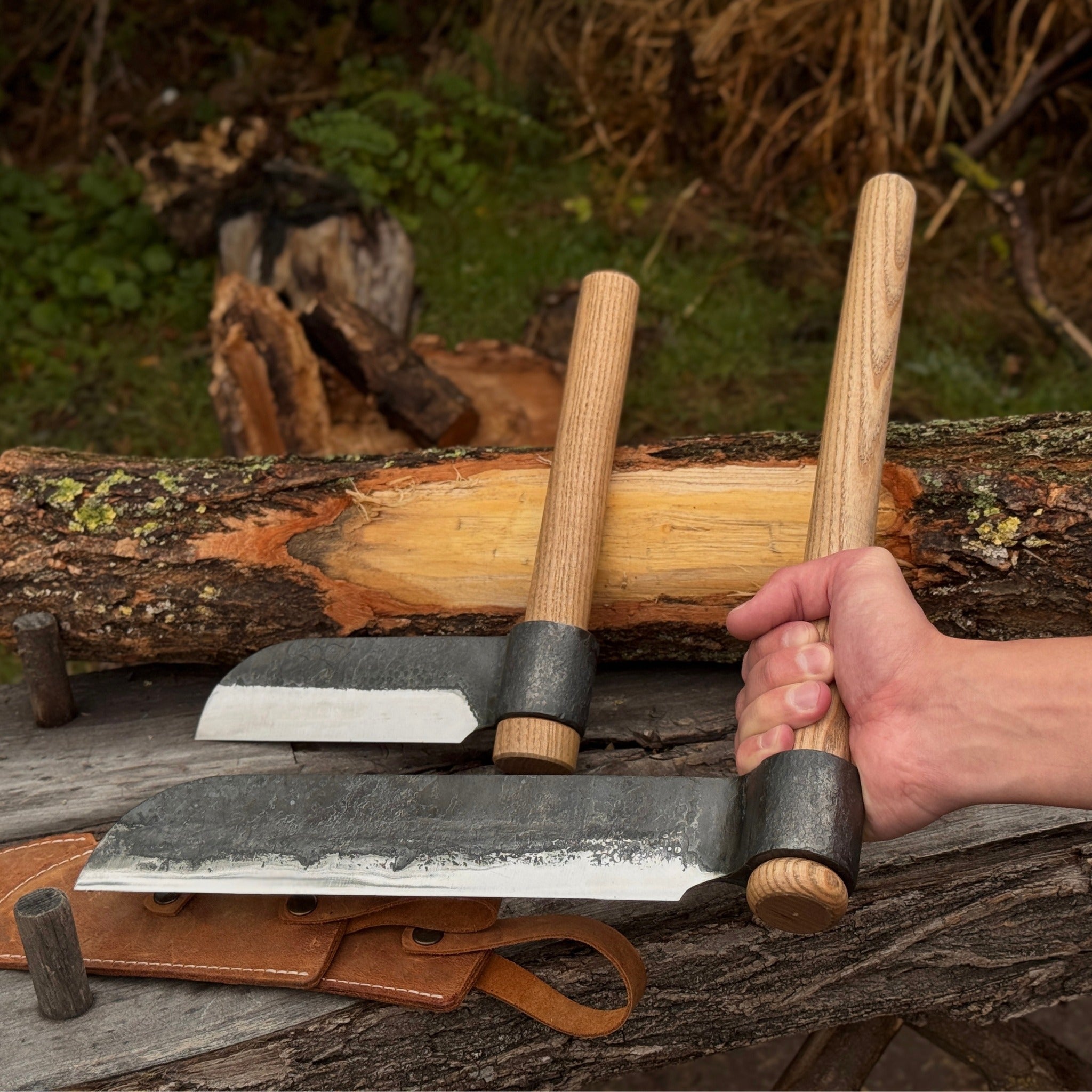 2-Piece Splitting Froe Set by Sharky Forged Steel Tools