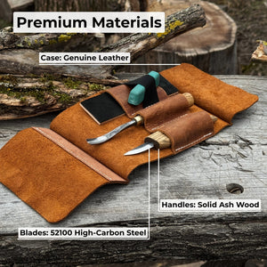 2-Piece Wood Carving Set detail view by Sharky Forged Steel Tools