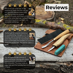 2-Piece Wood Carving Set detail view by Sharky Forged Steel Tools
